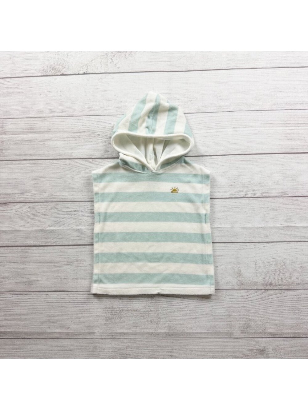 Little Co. Baby Stripe Hooded Sleeveless Shirt Swim Cover Up 3-6 Months